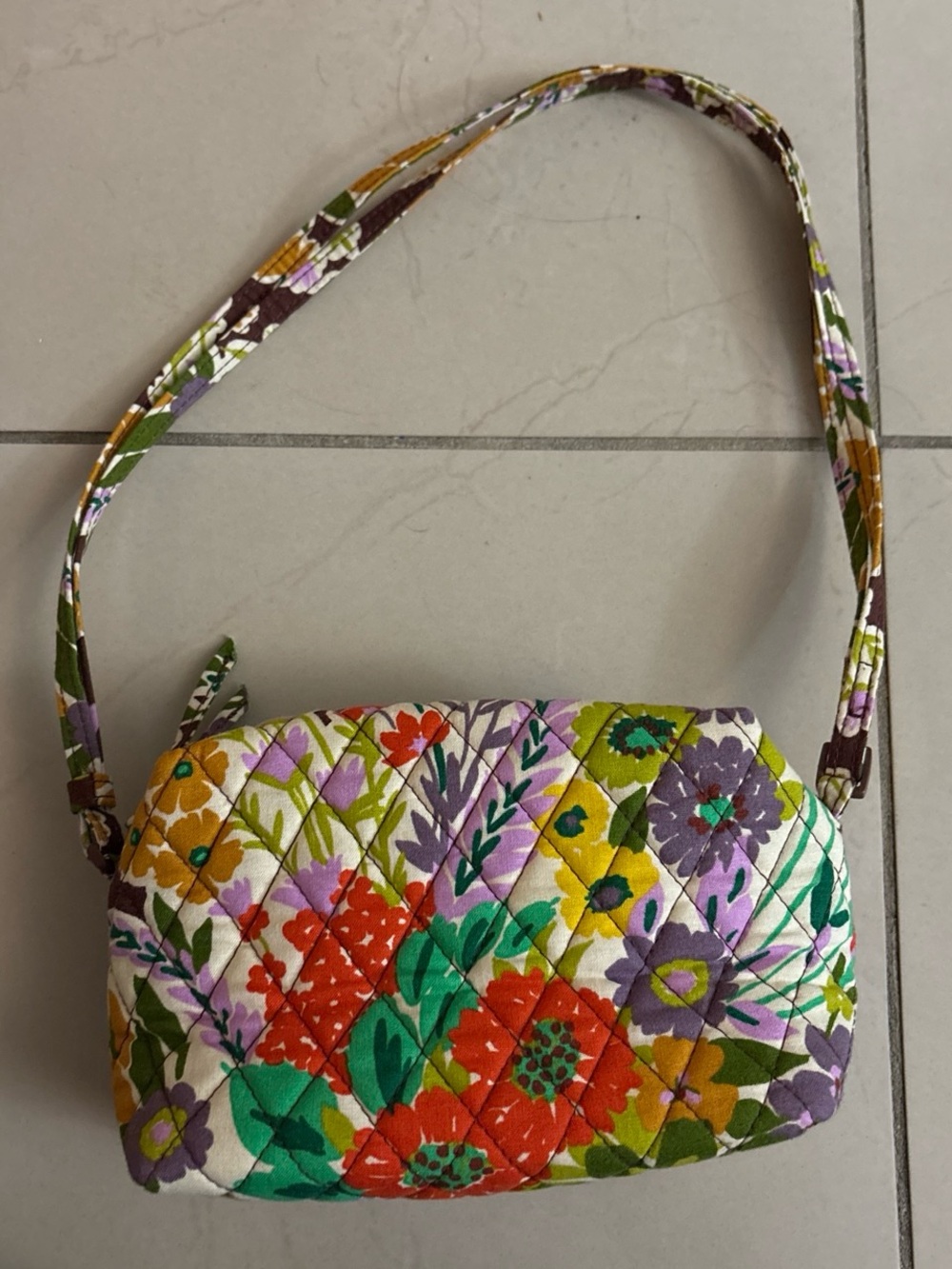 Vera Bradley Quilted Floral Shoulder Bag in Multi-Color